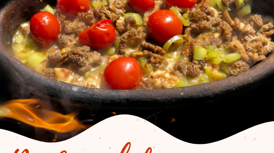 Organic Morels and Potatoes