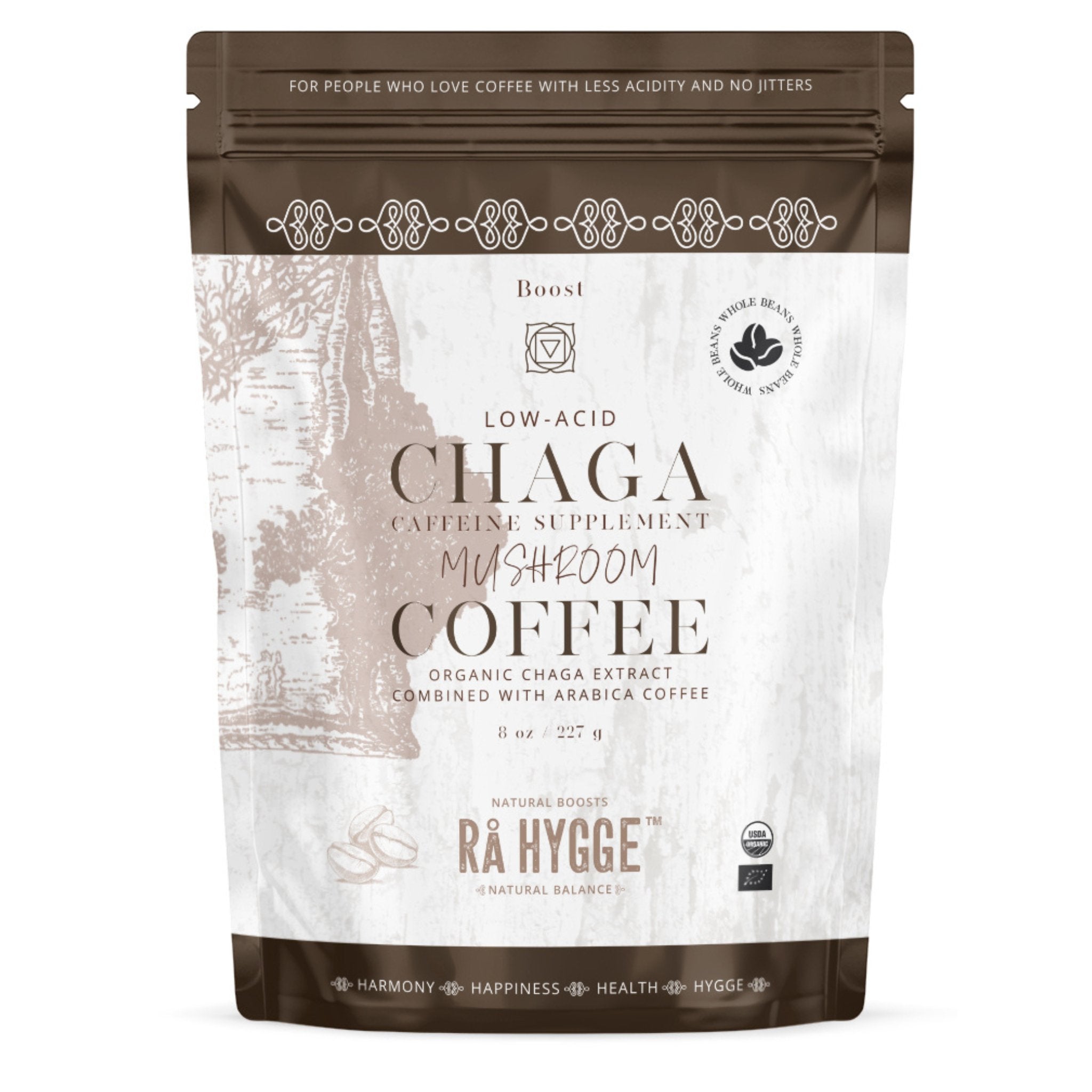 Chaga Mushroom Coffee Espresso whole beans BIO | Mushroom coffee | Chaga mushrooms | The Bio Foods