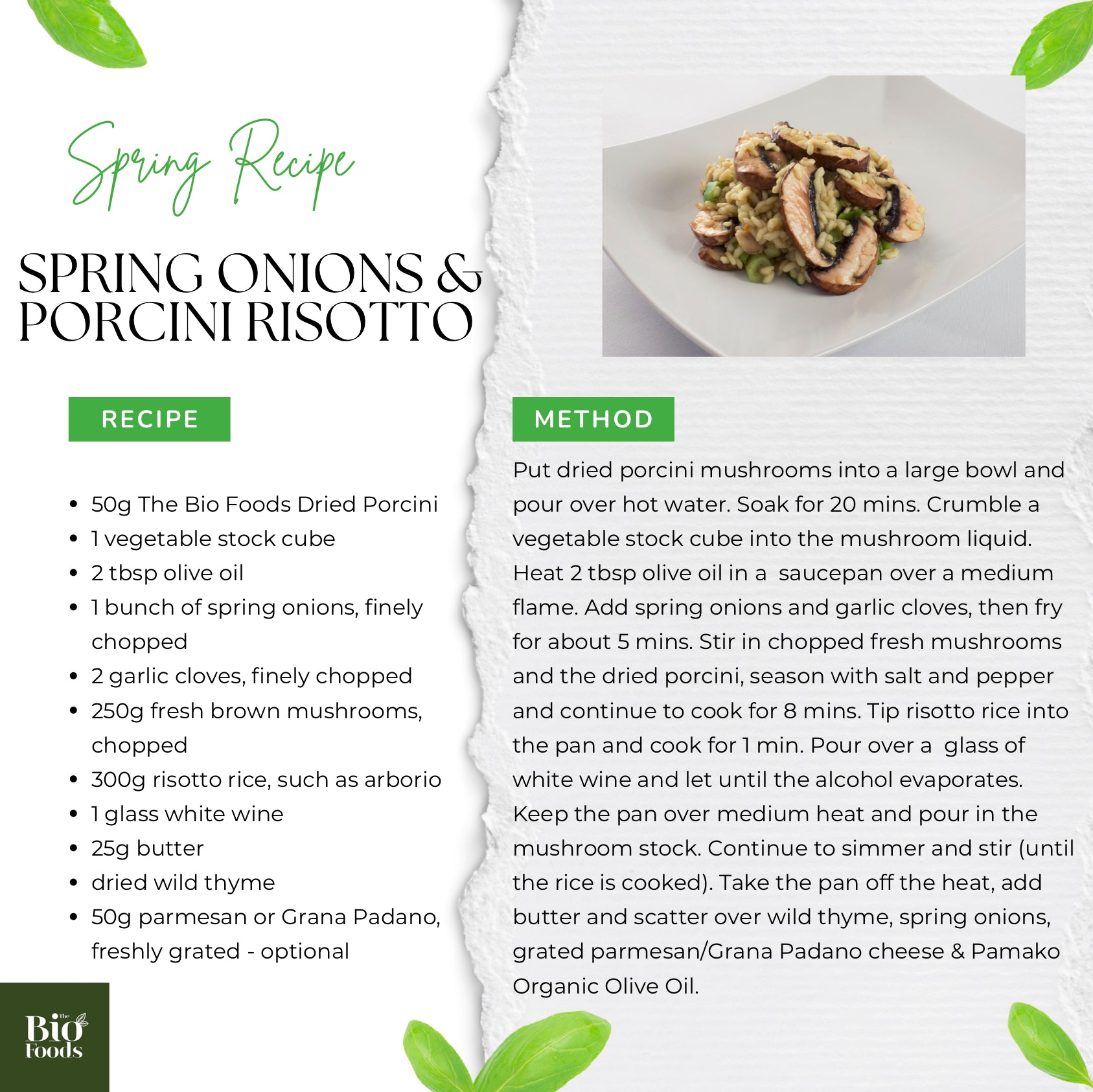 Spring Onions & Porcini Risotto